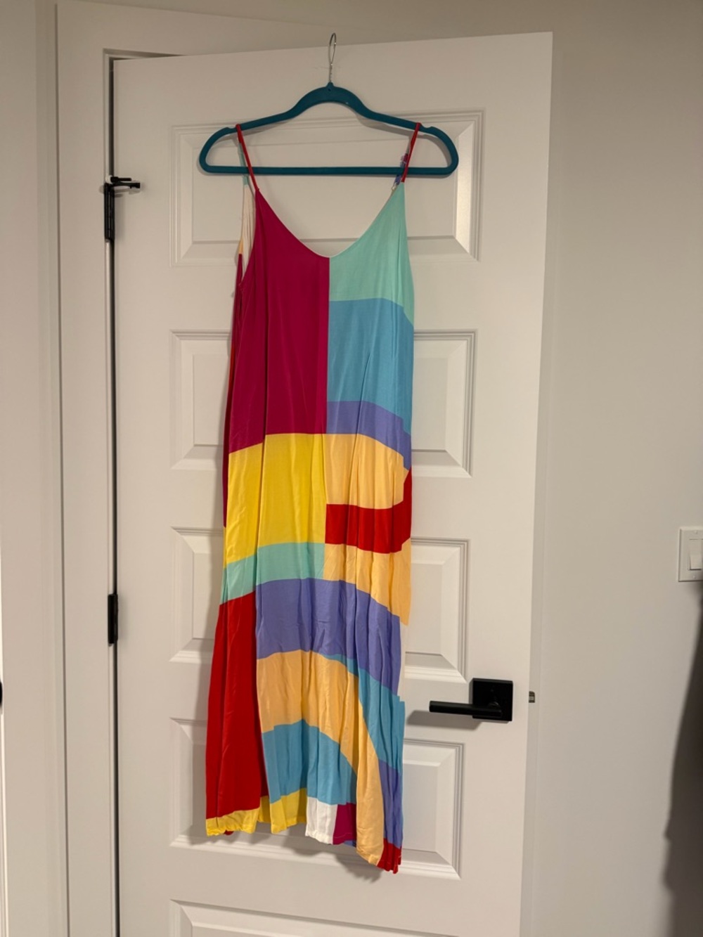 Simons Colorblock Maxi Slip Dress